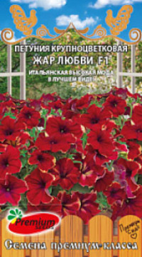 ПЕТУНИЯ КРУПНОЦВЕТКОВАЯ  ЖАР ЛЮБВИ F1