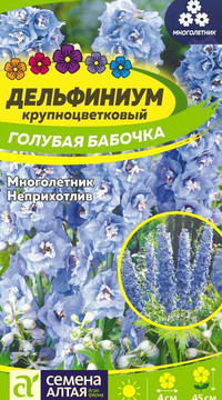 ДЕЛЬФИНИУМ ГОЛУБАЯ БАБОЧКА КАРЛИКОВЫЙ