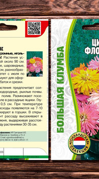 Цинния Кактус Фловеред микс
