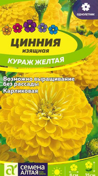 ЦИННИЯ КУРАЖ ЖЕЛТАЯ КАРЛИКОВАЯ