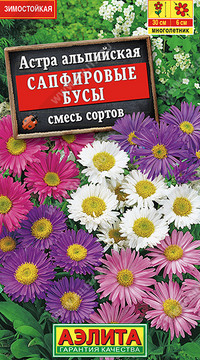 Астра альпийская Сапфировые бусы, смесь сортов