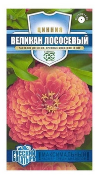 Цинния Великан лососевый